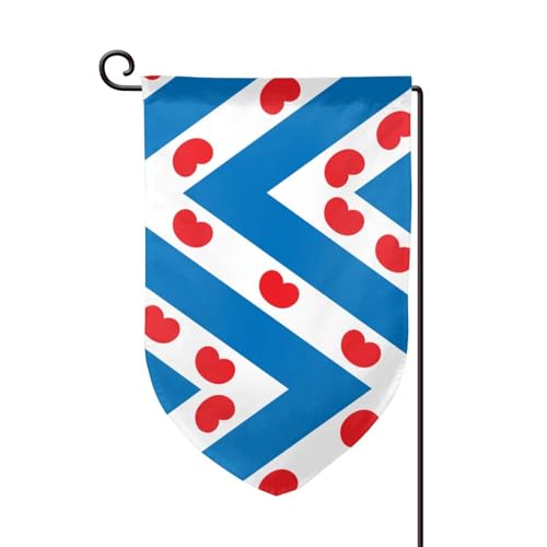 Friesische Flagge, Flaggen für draußen – langlebige Hofflagge, Sommerdekoration, perfekt für Garten und Terrasse im Freien von asbwuo