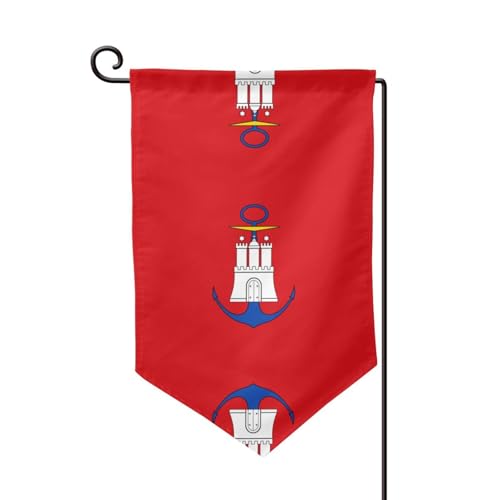 Hamburg-Flagge für draußen – langlebige Hofflagge, Sommerdekoration, perfekt für Garten und Terrasse im Freien von asbwuo