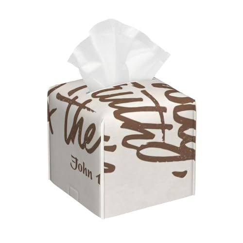 Johannes 14 6 Ich Bin der Weg, die Wahrheit und das Leben, quadratische Taschentuchbox aus Leder – Badezimmer-Waschtisch, Nachttisch & Arbeitsplatte, Elegantes Home-Office-Dekor Johannes 14 6 Ich Bin der Weg, die Wahrheit und das Leben, quadratische Taschentuchbox aus Leder – Badezimmer-Waschtisch, Nachttisch & Arbeitsplatte, Elegantes Home-Office-Dekor von asbwuo