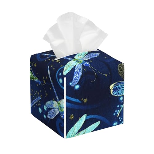 Libellen Quadratische Taschentuchbox aus Leder – Badezimmer-Waschtisch, Nachttisch & Arbeitsplatte, Elegantes Home-Office-Dekor Libellen Quadratische Taschentuchbox aus Leder – Badezimmer-Waschtisch, Nachttisch & Arbeitsplatte, Elegantes Home-Office-Dekor von asbwuo