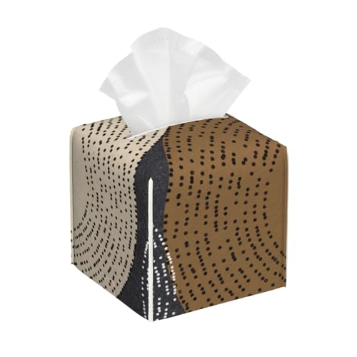 Minimalistische braun-graue Kreise, quadratische Taschentücherbox, kubische Taschentücherbox, Dekoration auf Esstisch und Badezimmer, Büro Minimalistische braun-graue Kreise, quadratische Taschentücherbox, kubische Taschentücherbox, Dekoration auf Esstisch und Badezimmer, Büro von asbwuo