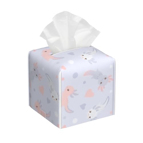 Niedliche Axolotl Quadratische Taschentücherbox, Würfelförmige Taschentücherbox, Dekoration auf Esstisch und Badezimmer, Büro Niedliche Axolotl Quadratische Taschentücherbox, Würfelförmige Taschentücherbox, Dekoration auf Esstisch und Badezimmer, Büro von asbwuo