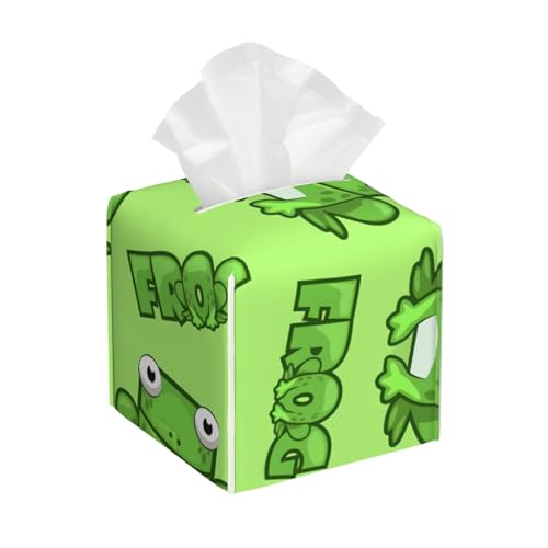 Niedliche quadratische Taschentuchbox aus Leder mit Froschmotiv – Badezimmer-Waschtisch, Nachttisch & Arbeitsplatte, Elegantes Home-Office-Dekor Niedliche quadratische Taschentuchbox aus Leder mit Froschmotiv – Badezimmer-Waschtisch, Nachttisch & Arbeitsplatte, Elegantes Home-Office-Dekor von asbwuo