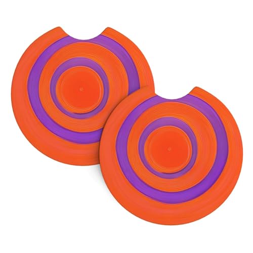 Orangefarbene, mit Kreisen in der Mitte Bedruckte Auto-Untersetzer, 2er-Pack – langlebig, wasserdicht, geruchsneutral, leicht zu reinigen – Auto-Innenausstattung für Damen und Herren Orangefarbene, mit Kreisen in der Mitte Bedruckte Auto-Untersetzer, 2er-Pack – langlebig, wasserdicht, geruchsneutral, leicht zu reinigen – Auto-Innenausstattung für Damen und Herren von asbwuo