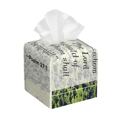 Psalm 27 1 Quadratische Taschentuchbox, kubische Taschentuchbox, Dekoration auf Esstisch und Badezimmer, Büro Psalm 27 1 Quadratische Taschentuchbox, kubische Taschentuchbox, Dekoration auf Esstisch und Badezimmer, Büro von asbwuo