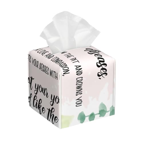 Psalms 1032-5 Quadratische Taschentuchbox-Abdeckung, kubische Taschentuchbox, Dekoration auf Esstisch und Badezimmer, Büro von asbwuo