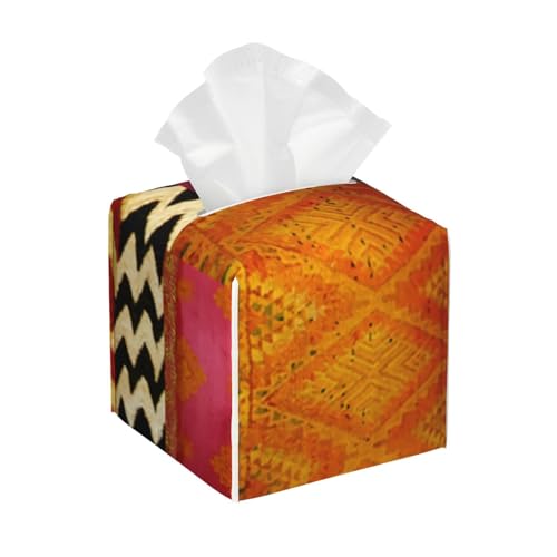 Quadratische Taschentuchbox im afrozentrischen Stil, kubische Taschentuchbox, Dekoration auf Esstisch und Badezimmer, Büro Quadratische Taschentuchbox im afrozentrischen Stil, kubische Taschentuchbox, Dekoration auf Esstisch und Badezimmer, Büro von asbwuo