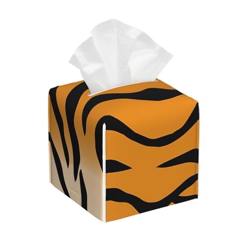 Quadratische Taschentuchbox mit Tigerstreifen, kubische Taschentuchbox, Dekoration auf Esstisch und Badezimmer, Büro Quadratische Taschentuchbox mit Tigerstreifen, kubische Taschentuchbox, Dekoration auf Esstisch und Badezimmer, Büro von asbwuo