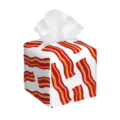 Quadratische Taschentuchbox mit leckeren Streifen, kubische Taschentuchbox, Dekoration auf Esstisch und Badezimmer, Büro von asbwuo