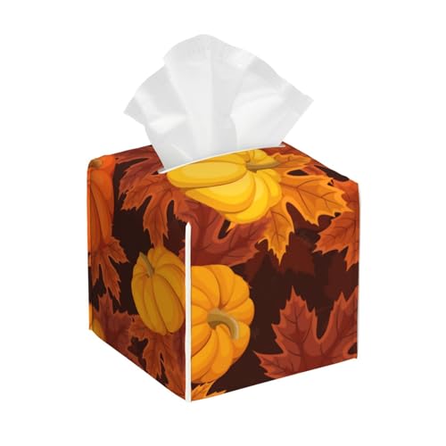 Quadratische Taschentücherbox mit Herbstkürbis, kubische Taschentücherbox, Dekoration auf Esstisch und Badezimmer, Büro Quadratische Taschentücherbox mit Herbstkürbis, kubische Taschentücherbox, Dekoration auf Esstisch und Badezimmer, Büro von asbwuo