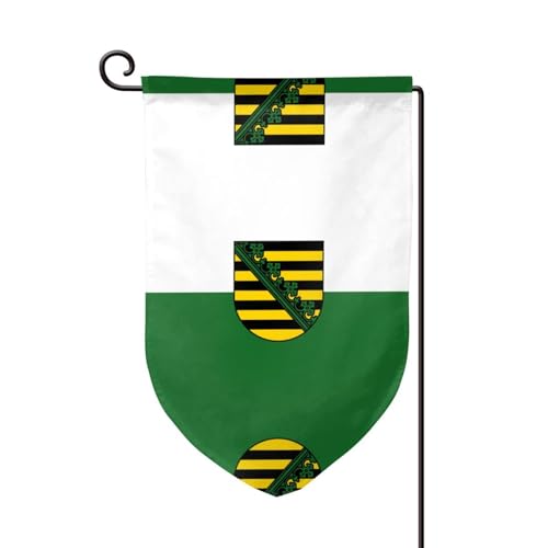 Sachsen-Flagge, Flaggen für draußen – langlebige Hofflagge, Sommerdekoration, perfekt für Garten und Terrasse im Freien von asbwuo