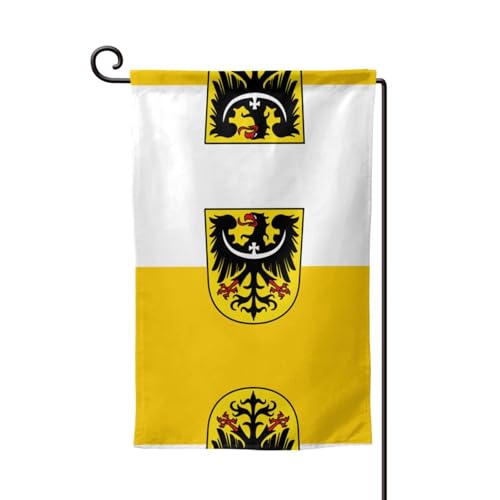 Schlesische Flagge, Flaggen für draußen – langlebige Hofflagge, Sommerdekoration, perfekt für Garten und Terrasse im Freien von asbwuo