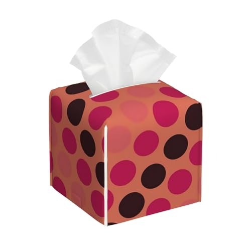 Sou'S Quadratische Taschentuchbox-Abdeckung aus Leder mit Punktmuster – Dekorativer Organizer für Badezimmer-Waschtisch, Nachttisch und Arbeitsplatte | rutschfeste Unterseite und einfaches Nachfülle Sou'S Quadratische Taschentuchbox-Abdeckung aus Leder mit Punktmuster – Dekorativer Organizer für Badezimmer-Waschtisch, Nachttisch und Arbeitsplatte | rutschfeste Unterseite und einfaches Nachfülle von asbwuo