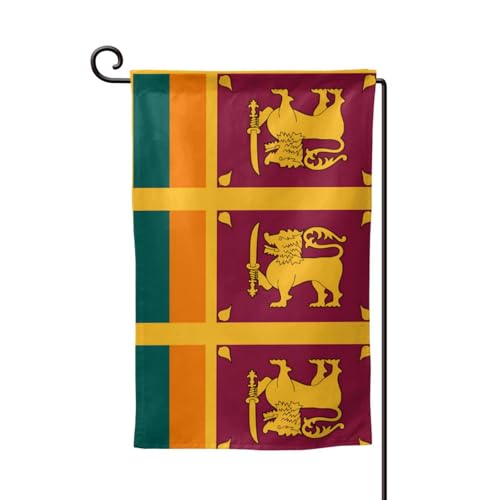 Sri Lanka-Flagge für draußen – langlebige Hofflagge, Sommerdekoration, perfekt für Garten und Terrasse im Freien von asbwuo