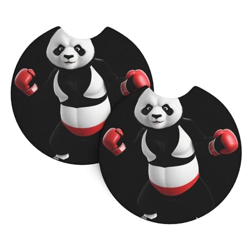 Tolle Auto-Untersetzer mit Box-Panda-Aufdruck, 2er-Pack – langlebig, wasserdicht, geruchsneutral, leicht zu reinigen – Auto-Innenausstattung für Damen und Herren Tolle Auto-Untersetzer mit Box-Panda-Aufdruck, 2er-Pack – langlebig, wasserdicht, geruchsneutral, leicht zu reinigen – Auto-Innenausstattung für Damen und Herren von asbwuo