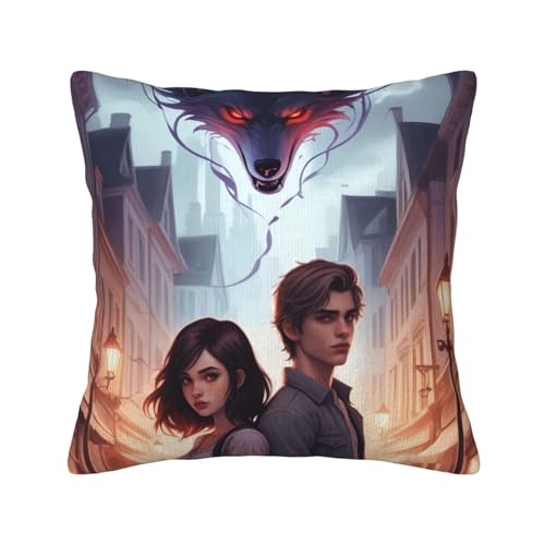 Twilight Serenade Bedruckte quadratische Dekokissen mit weichen Kissenbezügen, Kissenbezug mit Einsätzen für die Dekoration von Sofa und Schlafzimmer zu Hause von asbwuo