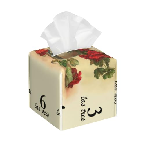 Vintage Bild und Zahlen in spanischer quadratischer Taschentücherbox, kubische Taschentücherbox, Dekoration auf Esstisch und Badezimmer, Büro Vintage Bild und Zahlen in spanischer quadratischer Taschentücherbox, kubische Taschentücherbox, Dekoration auf Esstisch und Badezimmer, Büro von asbwuo