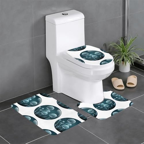 asbwuo Anti-Rutsch-Bodenmatte, 3-teiliges Set, Eisblumen im Blasendruck, U-förmige Toilettenbodenmatte, fest angebracht, saugfähig und langlebig, dick und bequem asbwuo Anti-Rutsch-Bodenmatte, 3-teiliges Set, Eisblumen im Blasendruck, U-förmige Toilettenbodenmatte, fest angebracht, saugfähig und langlebig, dick und bequem von asbwuo