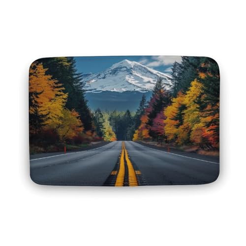 asbwuo Fine Nature Highway Badezimmerteppich, Badematte mit Bergwolkenmotiv und Rutschfester Rückseite, 50,8 x 81,3 cm asbwuo Fine Nature Highway Badezimmerteppich, Badematte mit Bergwolkenmotiv und Rutschfester Rückseite, 50,8 x 81,3 cm von asbwuo