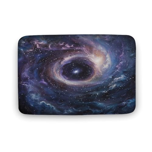 asbwuo Mysteriöser Badezimmerteppich mit Sternenhimmel, Universum-Badematte mit Rutschfester Rückseite, 40,6 x 61 cm von asbwuo