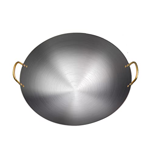 asdchZen Altmodischer Wok, Multifunktions-Bratpfanne Ohne Beschichtung, Goldener Doppelgriff, 42 cm, 38 cm asdchZen Altmodischer Wok, Multifunktions-Bratpfanne Ohne Beschichtung, Goldener Doppelgriff, 42 cm, 38 cm von asdchZen