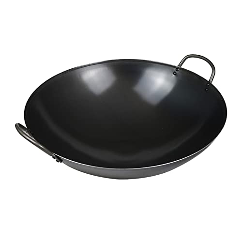 asdchZen Eisen-Wokpfanne, Doppelohr-Große Eisenpfanne, Haushalts- Und Gewerbewok, Unbeschichteter Wok,45X45X13Cm asdchZen Eisen-Wokpfanne, Doppelohr-Große Eisenpfanne, Haushalts- Und Gewerbewok, Unbeschichteter Wok,45X45X13Cm von asdchZen