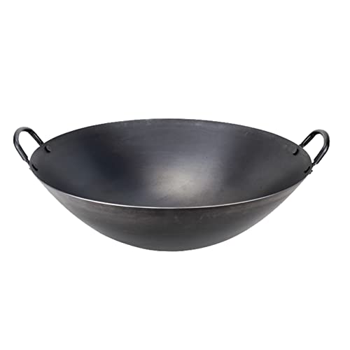 asdchZen Großer Eisenwok, Gewerbliche Hotelköche Verwenden Die Pfanne, Der Runde Boden des Woks Ist Unbeschichtet, 70 X 70 X 20 cm asdchZen Großer Eisenwok, Gewerbliche Hotelköche Verwenden Die Pfanne, Der Runde Boden des Woks Ist Unbeschichtet, 70 X 70 X 20 cm von asdchZen