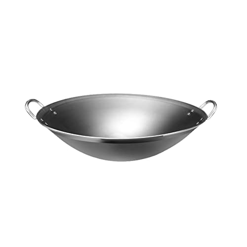 asdchZen Großer Eisenwok, Handelsübliche Große Eisenwokpfanne, Doppelohr-Wok, Rostet Nicht Leicht, 50 X 50 X 16 cm asdchZen Großer Eisenwok, Handelsübliche Große Eisenwokpfanne, Doppelohr-Wok, Rostet Nicht Leicht, 50 X 50 X 16 cm von asdchZen