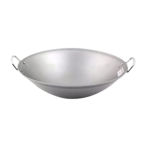 asdchZen Gusseisen-Wokpfanne Für Den Gewerblichen Hotelgebrauch Mit Doppel-Ohren-Wok, Durchmesser 55 cm von asdchZen