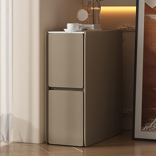 asdchZen Schmaler Nachttisch, Nachttisch mit Schublade, kleiner Nachttisch, Nachttisch mit Schublade (Khaki, 25 cm) von asdchZen