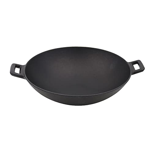 asdchZen Wok Mit Flachem Boden Und Schlaufengriffen, Mehrzwecktopf/Wok, Schwarz, 34 cm, Schwarz, 26 cm asdchZen Wok Mit Flachem Boden Und Schlaufengriffen, Mehrzwecktopf/Wok, Schwarz, 34 cm, Schwarz, 26 cm von asdchZen