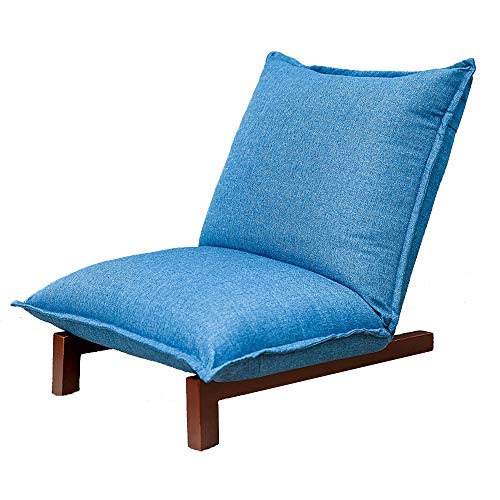 asdchZen Zero Gravity Stuhl, zusammenklappbar, Liegestuhl, faule Couch, Einzel-Tatami-Klappsofa, einfach, lässig, Schlafzimmer, kleines Sofa, Balkonstuhl, fauler Stuhl, 80 x 80 x 75 cm, Blau von asdchZen