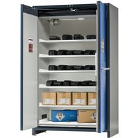 asecos® Sicherheitsschrank Typ 90 für Lithium-Ionen-Batterien ION-PRO-STORE, HxBxT 1953x1193x615 mm, 5x gelochte Fachböden, 1x Bodenauffangwanne von asecos®