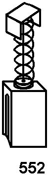 Asein Kohlebürsten 0523 für Skil Schleifer 9004, Skil Schleifer 9135, Skil Schleifer 9235-5x8x11mm - 0,20x0,31x0,43'' - Mit Federn, Kabel und Stecker - Ersatz für Originalteile 2.610.395.298 von asein