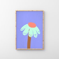 Print "Tau" | Artprint Poster Illustration Blume Frühling Bunt Einfach Vintage Wanddeko Kunstdruck Retro Zeichnung Print "Tau" | Artprint Poster Illustration Blume Frühling Bunt Einfach Vintage Wanddeko Kunstdruck Retro Zeichnung von ashesgrowbloom