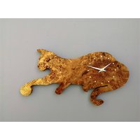 Katze At Play Uhr Handgefertigt Zum Höchstmöglichen Standard Mit Meinen Bloßen Händen Und Keine Cnc-Oder Laser-Maschinen Sind Zu Jedem Zeitpunkt von ashmacdesignz