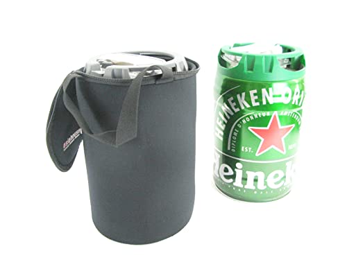 1x Bierkühler für 5L Fässer in Schwarz. Getränkekühler- Flaschenkühler für alle genormten Bierfässer aus 5mm dicken Neopren für beste Kühlung - Qualitätskühler Modell 2023 (5L, Schwarz, 1) von asiahouse24