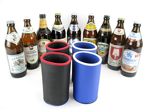 4er Set Bayrische Biere bunte Mischung - Getränkekühler - Bierkühler - Flaschenkühler für alle genormten Bierflaschen - Qualitätskühler (4er Set Bayrische Biere bunte Mischung) von asiahouse24