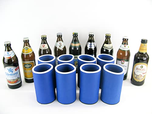8er Set Bayrische Biere blau - Getränkekühler - Bierkühler - Flaschenkühler für alle genormten 0,5L Bierflaschen für beste Kühlung - Qualitätskühler Modell 2023 (8er Set Bayrische Biere blau) von asiahouse24