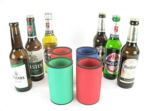 asiahouse24 4X Bunte Mischung Getränkekühler - Bierkühler - Flaschenkühler für Langen 0,33L Bierflaschen aus bestem 5-6mm dicken Neopren für Beste Kühlung - Qualitätskühler Modell 2023 asiahouse24 4X Bunte Mischung Getränkekühler - Bierkühler - Flaschenkühler für Langen 0,33L Bierflaschen aus bestem 5-6mm dicken Neopren für Beste Kühlung - Qualitätskühler Modell 2023 von asiahouse24