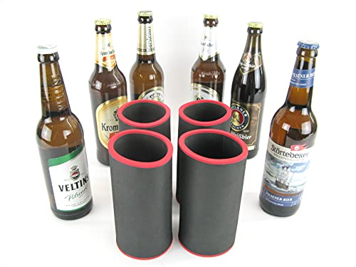 asiahouse24 4X Schwarze Getränkekühler - Bierkühler - Flaschenkühler für 0,5L Bierflaschen aus bestem 5-6mm dicken Neopren für Beste Kühlung - Qualitätskühler Modell 2023 asiahouse24 4X Schwarze Getränkekühler - Bierkühler - Flaschenkühler für 0,5L Bierflaschen aus bestem 5-6mm dicken Neopren für Beste Kühlung - Qualitätskühler Modell 2023 von asiahouse24