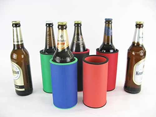 5er Set 0,5L Flaschenkühler Bunte Mischung - Getränkekühler - Bierkühler - Flaschenkühler für alle genormten 0,5L Bierflaschen DIN Norm (5er Set 0,5L Flaschenkühler Bunte Mischung) von asiahouse24
