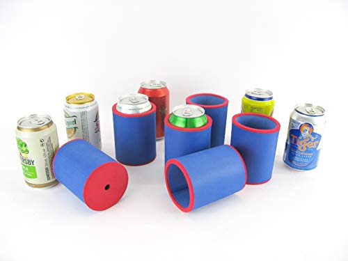 asiahouse24 Getränkekühler - Bierkühler - Dosenkühler für alle genormten 0,33l und 0,5L Getränkedosen aus bestem dicken Neopren für Beste Kühlung (6er Set Dosenkühler Blau, 0,33L) von asiahouse24
