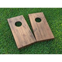 Hölzernes Cornhole Brettspiel, Reisegröße Holz Sitzsack Toss, Hochzeit, Herren Geburtstagsgeschenk, Tailgate Sport Fußball, Muttertag Vatertag von asisdesignsshop