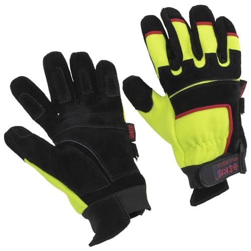 askö THL-Handschuh Split Rescue EN 388 EN 407 CAT II, Größe 10, neongelb 603561-5002-10 (Handschuh Arbeitshandschuhe Rettungsdienst THL Arbeitshandschuh Arbeitsschutzhandschuhe Mechanikerhandschuhe) von askö