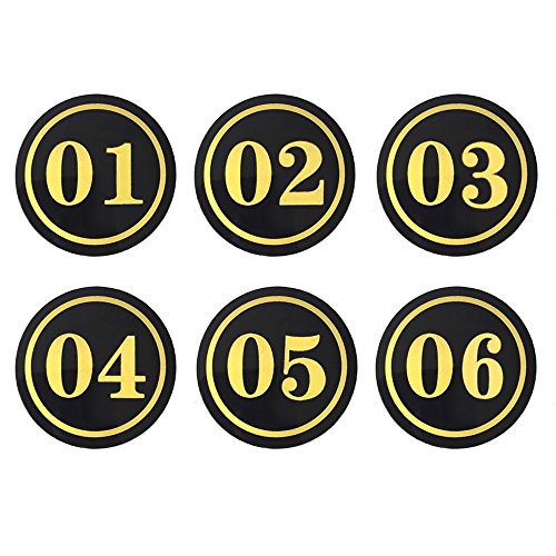 20 Stück Hausnummer Türschilder Nummern, Runde Aufkleber Türnummer aus Acryl von aspire