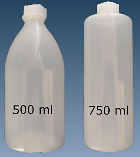 assistent11 Enghalsflasche, PE, rund, incl. Schraubkappe (500 ml) von assistent11