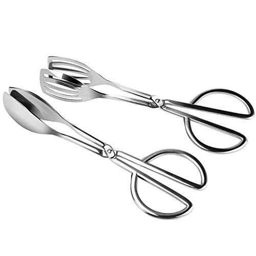 astarye Essen Tong 2 Pack Edelstahl BBQ Küche Kochen Zangen Serving Utensil Tong Cookies Kuchen Clip Küche Zubehör von astarye