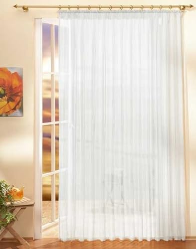 astek Voile Store Fertiggardine Uni Gardine mit Kräuselband, Größe:175 x 450 cm astek Voile Store Fertiggardine Uni Gardine mit Kräuselband, Größe:175 x 450 cm von astek