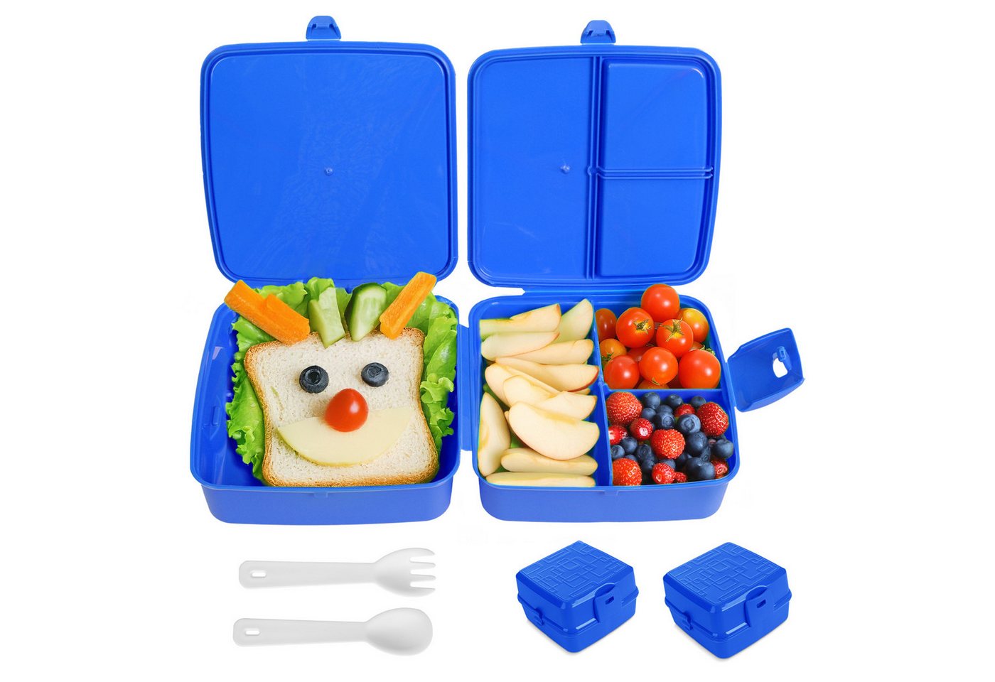 astor24 Blumentopf 2 x Brotdose Kinder Lunchbox Brotbox Bento Box Jausenbox (2er Set) von astor24
